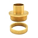 Brass Router Template Guide with Lock Nut ID 21/32" , OD 3/4" (42024)