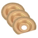 63mm Semi Round Carbide Rasp, 8mm Offset Mount for a Perfect Flush Sanding/Grinding Fits Fein Multimaster, Rockwell, Sonicrafter, Makita - 3 Blades Pack