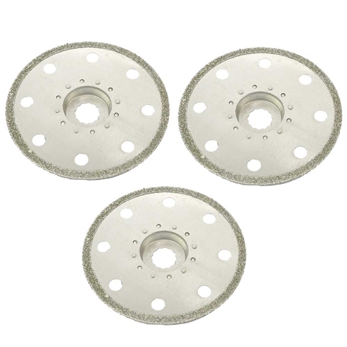 100mm Full Round Electroplated Diamond Grout Blade, 10mm Offset Mount - 3 Blades Pack