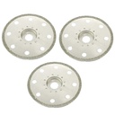 100mm Full Round Electroplated Diamond Grout Blade, 10mm Offset Mount - 3 Blades Pack