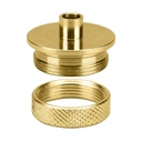 Brass Router Template Guide with Lock Nut ID 9/32" , OD 3/8" (42036) - (MLCS 9047)