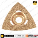80mm Triangular Carbide Rasp, 8mm Offset Mount for a Perfect Flush Sanding/Grinding Fits Fein Multimaster, Rockwell, Sonicrafter, Makita / 50 PK