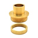 Brass Router Template Guide with Lock Nut ID 5/8" , OD 51/64" (42042)