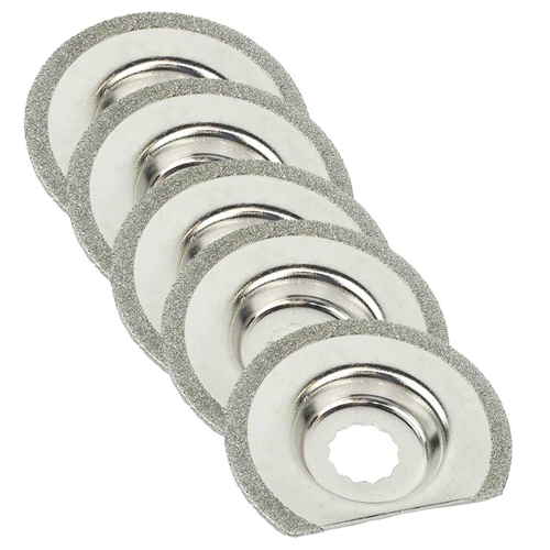 63mm Semi Round Carbide Electroplated Diamond Grout Blade, 8mm Offset Mount for a Perfect Sanding/Grinding Fits Fein Multimaster, Rockwell, Sonicrafter, Makita / 5 PK