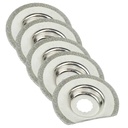 63mm Semi Round Carbide Electroplated Diamond Grout Blade, 8mm Offset Mount for a Perfect Sanding/Grinding Fits Fein Multimaster, Rockwell, Sonicrafter, Makita / 5 PK
