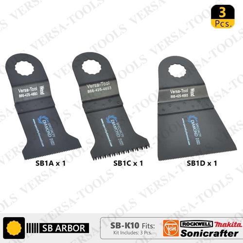 3 PC  Oscillating Saw Blade Set for Sonicrafter    (SB1A1C1D) 