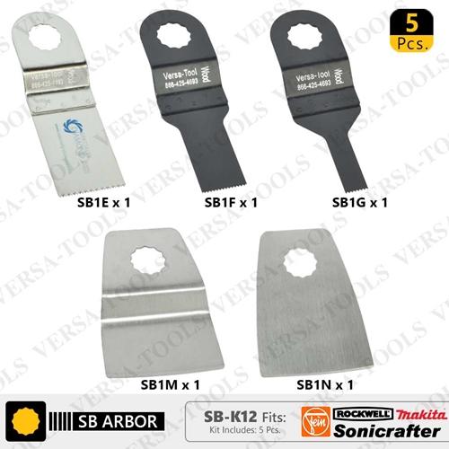 5 PC  Oscillating Saw Blade Set for Sonicrafter     (SB1E1F1G1M1N) 