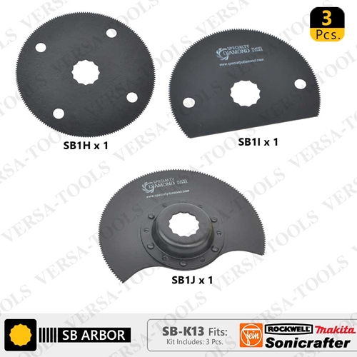 3 PC  Oscillating Saw Blade Set for Sonicrafter     (SB1H1I1J)