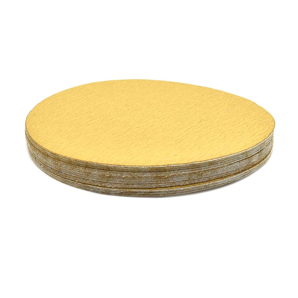 240 Grit 5" Diameter No-Hole PSA Sanding Paper - 25/Pack (Ceramic Aluminum Oxide)