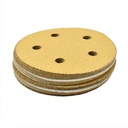 80 Grit 5" Diameter 5-Hole H&L Sanding Paper - 25/Pack (Ceramic Aluminum Oxide)