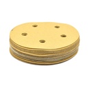 240 Grit 5" Diameter 5-Hole H&L Sanding Paper - 25/Pack (Ceramic Aluminum Oxide)