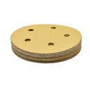 120 Grit 5" Diameter 5-Hole PSA Sanding Paper - 25/Pack (Ceramic Aluminum Oxide)
