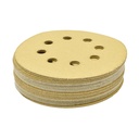 150 Grit 5" Diameter 8-Hole H&L Sanding Paper - 25/Pack (Ceramic Aluminum Oxide)