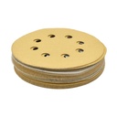 240 Grit 5" Diameter 8-Hole H&L Sanding Paper - 25/Pack (Ceramic Aluminum Oxide)