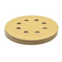 240 Grit 5" Diameter 8-Hole PSA Sanding Paper - 25/Pack (Ceramic Aluminum Oxide)