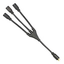 Pigtail-1 Twist Male to 3 W Female twist (NEMA L5-20P to NEMA L5-20R) 