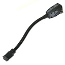 GFCI 15 Amp Plug NEMA 5-15P, with 12" single tap connector (NEMA 5-15R)