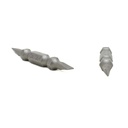 10 Display Pack - Slotted Double End Screwdriver Bits - 2" Long - 4mm Wide Slot
