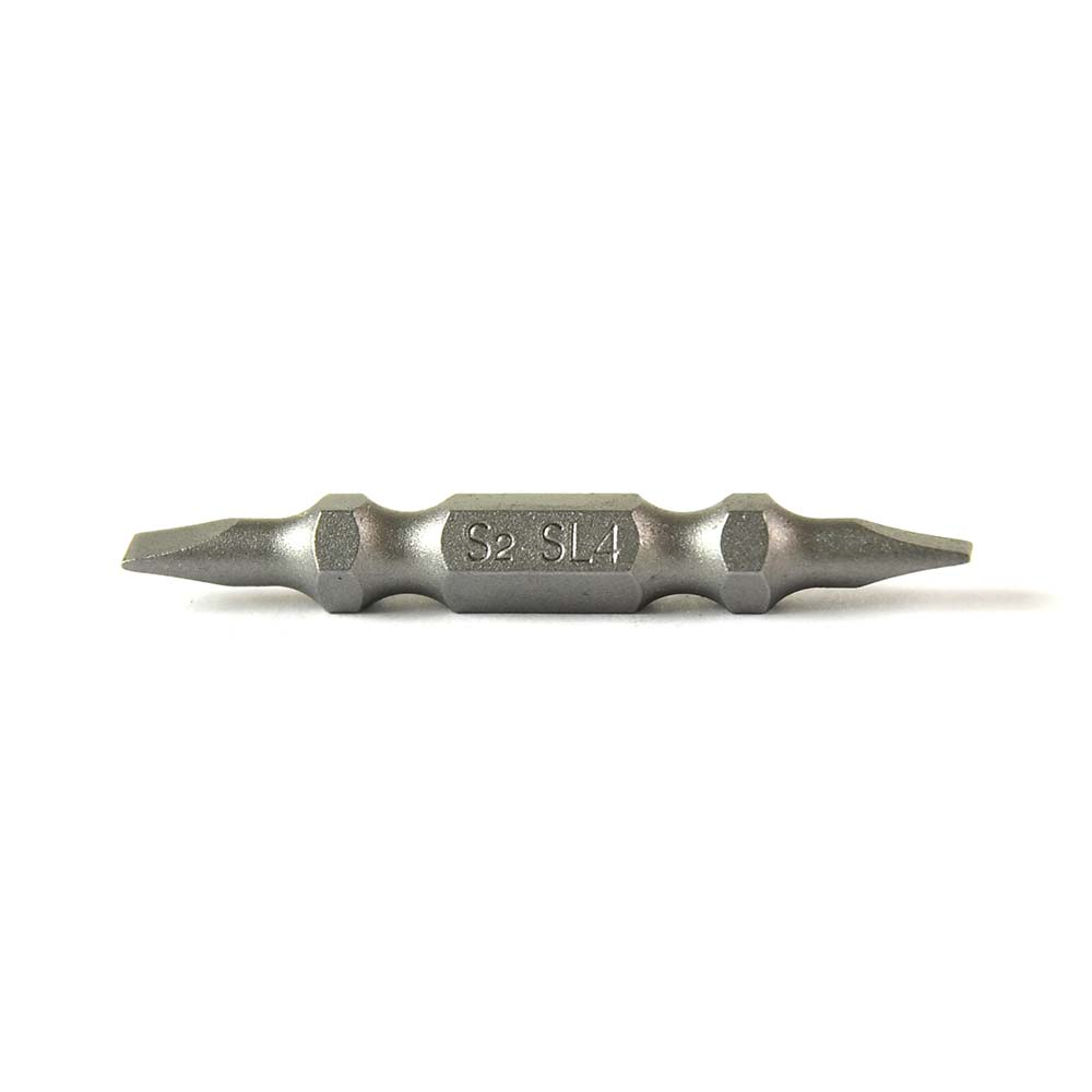 25 Display Pack - Slotted Double End Screwdriver Bits - 2" Long - 4mm Wide Slot