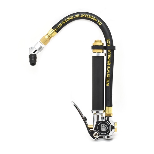 Tire Inflator TF5000 with Angled Tapered Chuck T35 Steel Braided Whip