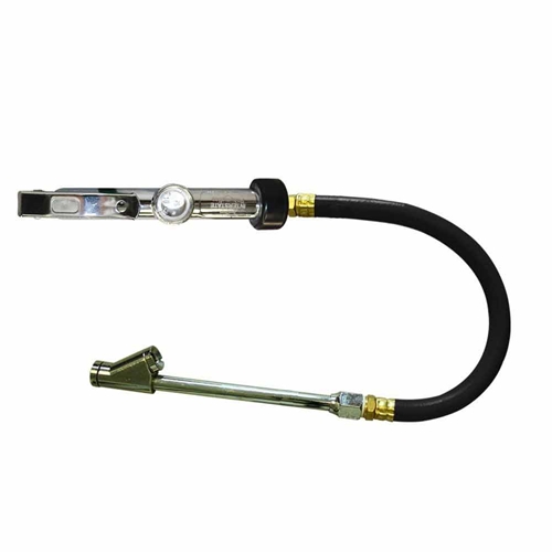 Tire Inflator TF9000 with Straight-in Dual foot 11" Truck Chuck T08L Steel Braided Whip