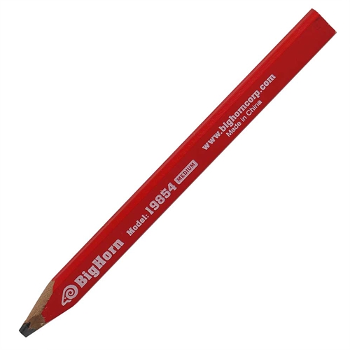 7" long x 9/16" Wide Carpenter's Pencil - 12/Pack