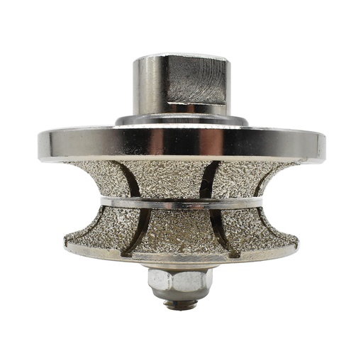 3/4" Full Bullnose Vacuum Brazed Diamond Profile Wheel with 5/8"-11 Female Threads
