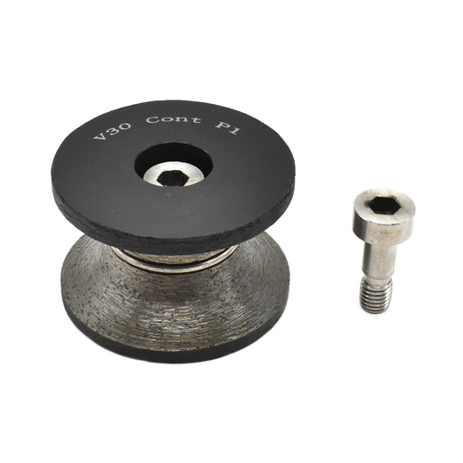 Full Bullnose Diamond Router Bit 1-1/4" Diameter M10 Arbor