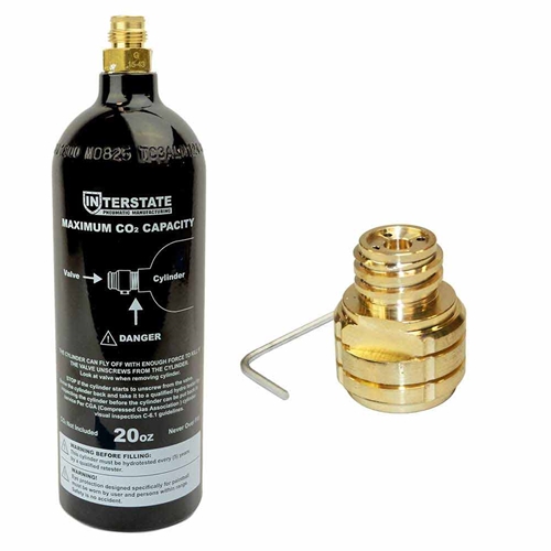 20 Oz CO2 DOT Paintball Tank with Soda Stream Fitting