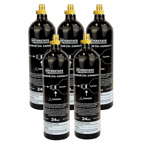 24 Oz CO2 DOT Paintball Tank 5/Box