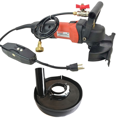 WP800 4" Variable Speed 110V, 1000-4000 RPM Wet Polisher and Grinder 800 Watt 5/8"x11 Spindle with Dust Shroud 
