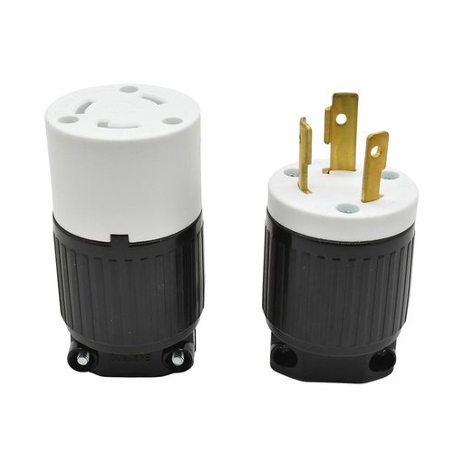 (TMT Only) 3-Wire Replacement Electrical Plug & Receptacle KIT  30 Amps, 250V, NEMA L6-30P / L6-30R Twist Lock 