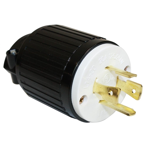 20A-125/250V 4-Blade NEMA L14-20P Twist Lock Electrical Plug