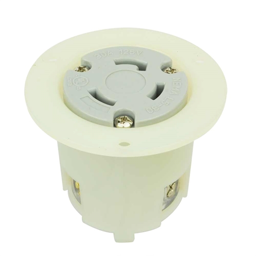 Twist Lock Receptacle Flange 2-Pole 3-Wire 30A 125V NEMA L5-30R 