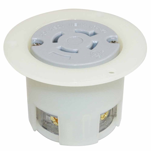 Twist Lock Receptacle Flange 3-Pole 4-Wire 20A 250V NEMA L15-20R
