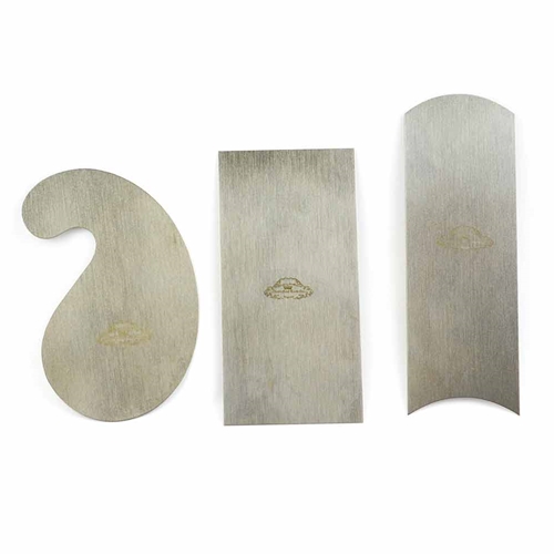2-1/2" x 5" Cabinet Scraper (Gooseneck, Rectangular & Curved) - Set of 3