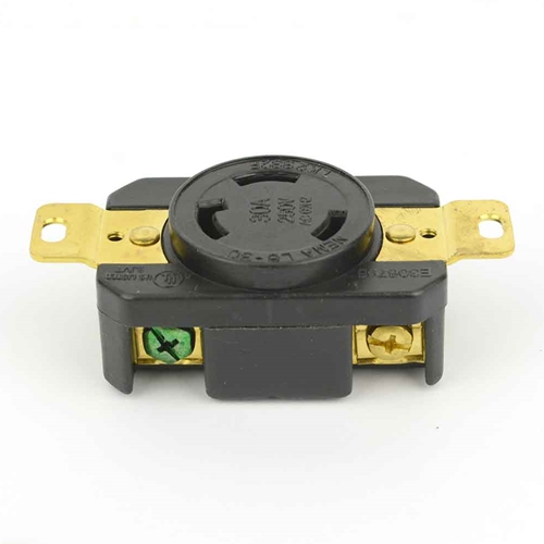 30A 250V NEMA L6-30R Black