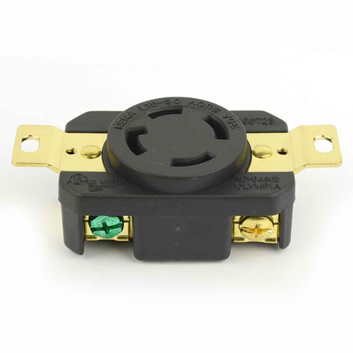 Twist Lock Female Receptacle 4-Wire 30A 250V NEMA L15-30R