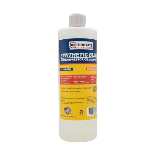 16 Oz Synthetic Compressor Oil - Flip Top Cap Bottle