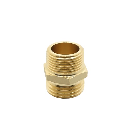 1-1/2" Male NH/NST X 1-1/2" Male NPT Brass HEX Fire Hose / Hydrant Adapter