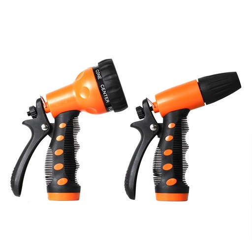 2-Piece 7-Pattern & Adjustable Plastic Nozzle Combo Set
