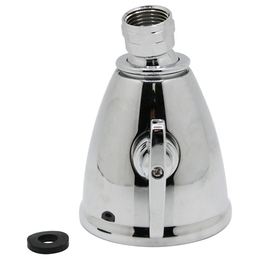135-T 6 Jet Adjustable Spray Brass Shower Head - Polished Chrome