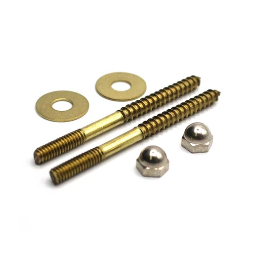 142-T 1/4" x 3-1/2"Brass Closet Screw Set