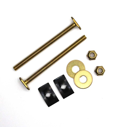 145-T 1/4" x 3-1/2" Brass Closet Bolts Set