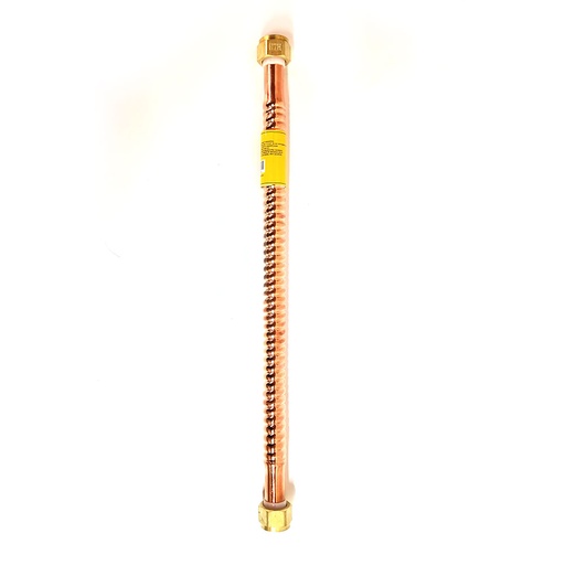 203-T  7/8" x 24" Flexible Corrugated Copper Water Heater Connector - 3/4" FIP x 3/4" FIP