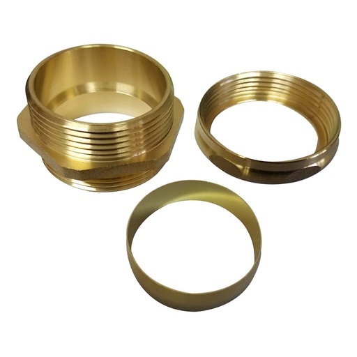 220-T 1-1/2" Brass Male Trap Adapter with Slip Joint Connection