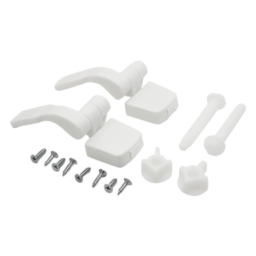 227-T White Plastic Toilet Seat Hinge Top Mount Style