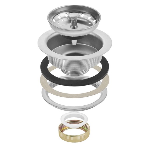246-T 3-1/2" Kitchen Sink Strainer Assembly with Brass Locknut (Deluxe)
