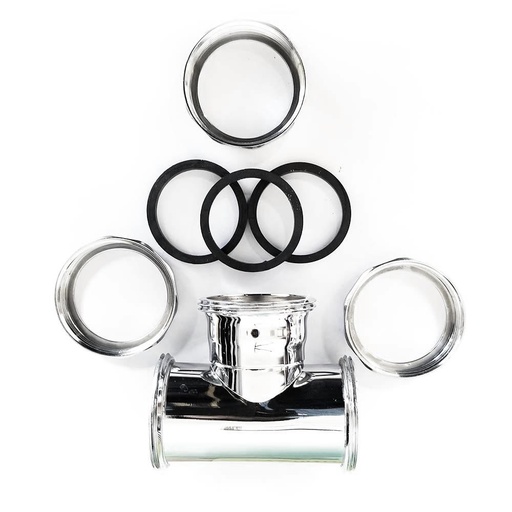 263-T 1-1/2" Slip Joint Tubular Tee - Chrome Plated Brass