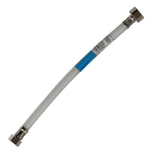 432-T 1/2" Comp. x 1/2" FIP Flexible Braided PVC 20" Long Faucet Riser